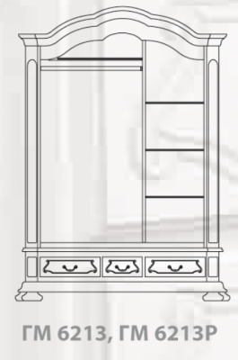 Шкаф для платья и белья Босфор-Премиум ГМ 6213. Фото №3