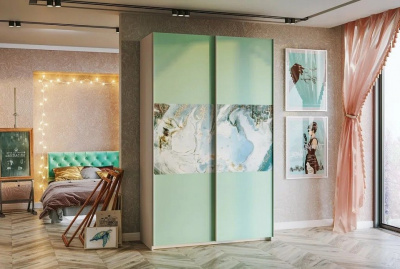 Шкаф-купе Тифани,зеленый. Фото