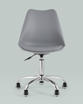 Стул офисный BLOK NEW пластиковый серый. Фото №5