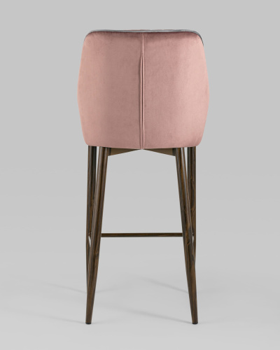 Стул полубарный Лоренс велюр пыльно-розовый. Фото №6