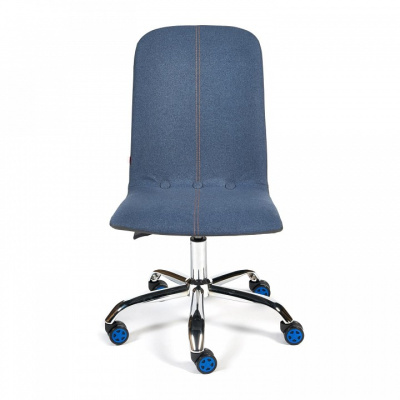 Кресло RIO экошерсть/кож/зам, синий/металлик, 1811-30/36. Фото №2