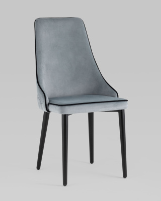 Стул Луис с кантом велюр серый фото Стул Луис с кантом велюр серый. Фото №3