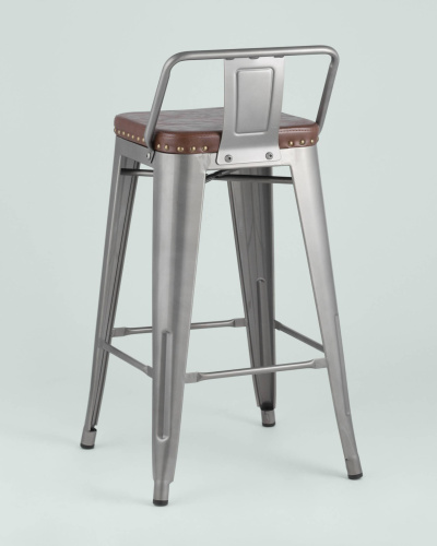 Стул полубарный TOLIX SOFT серебристый. Фото №6