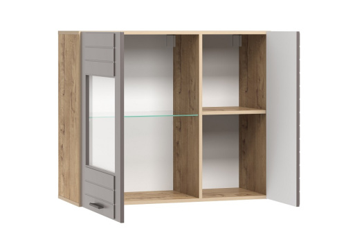 Шкаф навесной Livorno, НМ 011.29-01,  Софт Графит, Дуб Бунратти. Фото №2