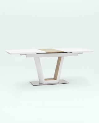 Стол обеденный Атланта раскладной 160-200*90 глянцевый белый фото Стол обеденный Атланта раскладной 160-200*90 глянцевый белый. Фото №5