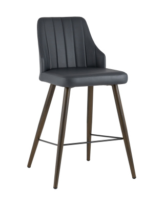 Стул полубарный Коналл экокожа антрацит. Фото