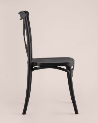 Стул Кроссбэк пластиковый черный фото Стул Кроссбэк пластиковый черный. Фото №5