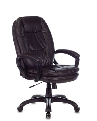 Кресло руководителя Бюрократ CH-868N темно-коричневый NE-15 эко.кожа крестовина пластик фото Кресло руководителя Бюрократ CH-868N темно-коричневый NE-15 эко.кожа крестовина пластик. Фото №3